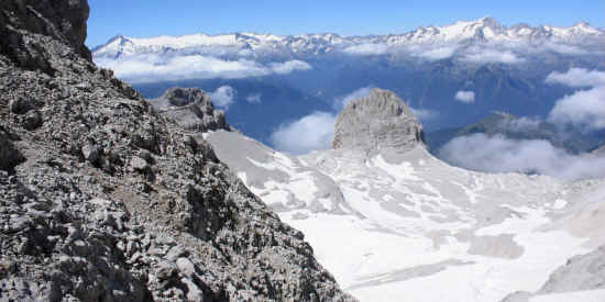 Panorama sulla Presanella e Adamello dalla Ferrata Castiglioni