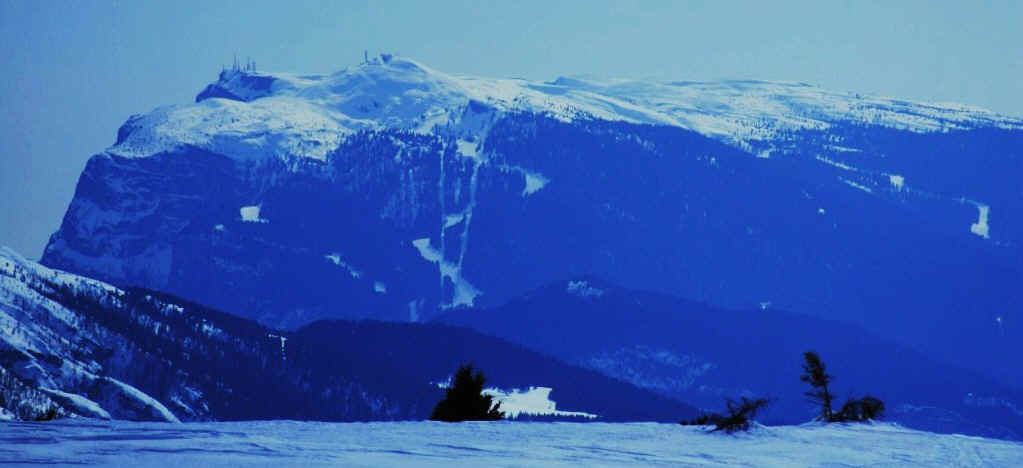 Le piste da sci della Paganella viste dal Monte Roen