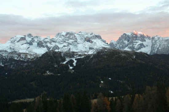 Tramonto su Spinale e Gruppo del Brenta da Pradalago