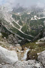 La valle che porta al passo Clamer vista dalla val Perse